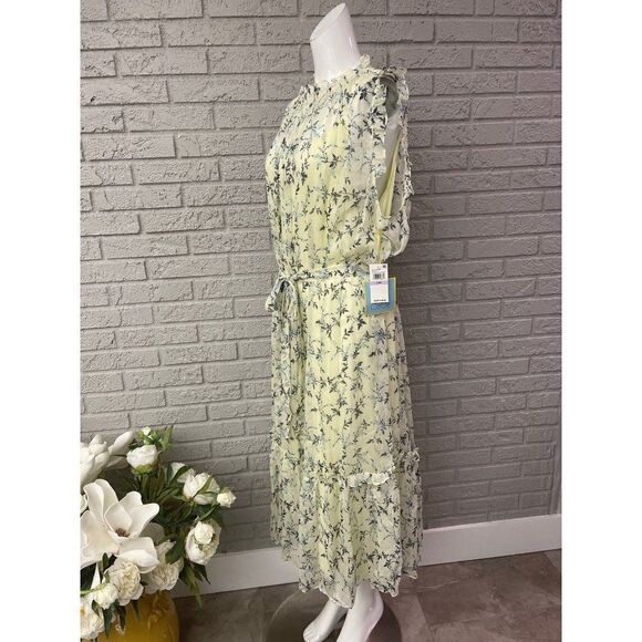 CeCe Multicolored Lemonade Floral Belted Midi Dress Size 22 NWT - Picture 4 of 10